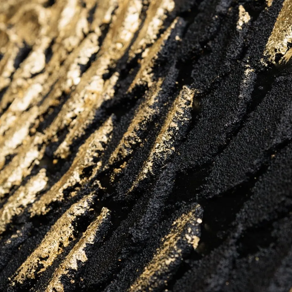 Minimalist white and gold wall art, 47 x 32″