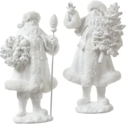 Minimalist white Santa Claus figurine, 11,75″
