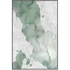 Mint green modern wall art, 32 x 47″