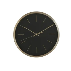 Modern black wall clock, 10 x 10″