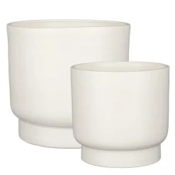 Modern white plant pot