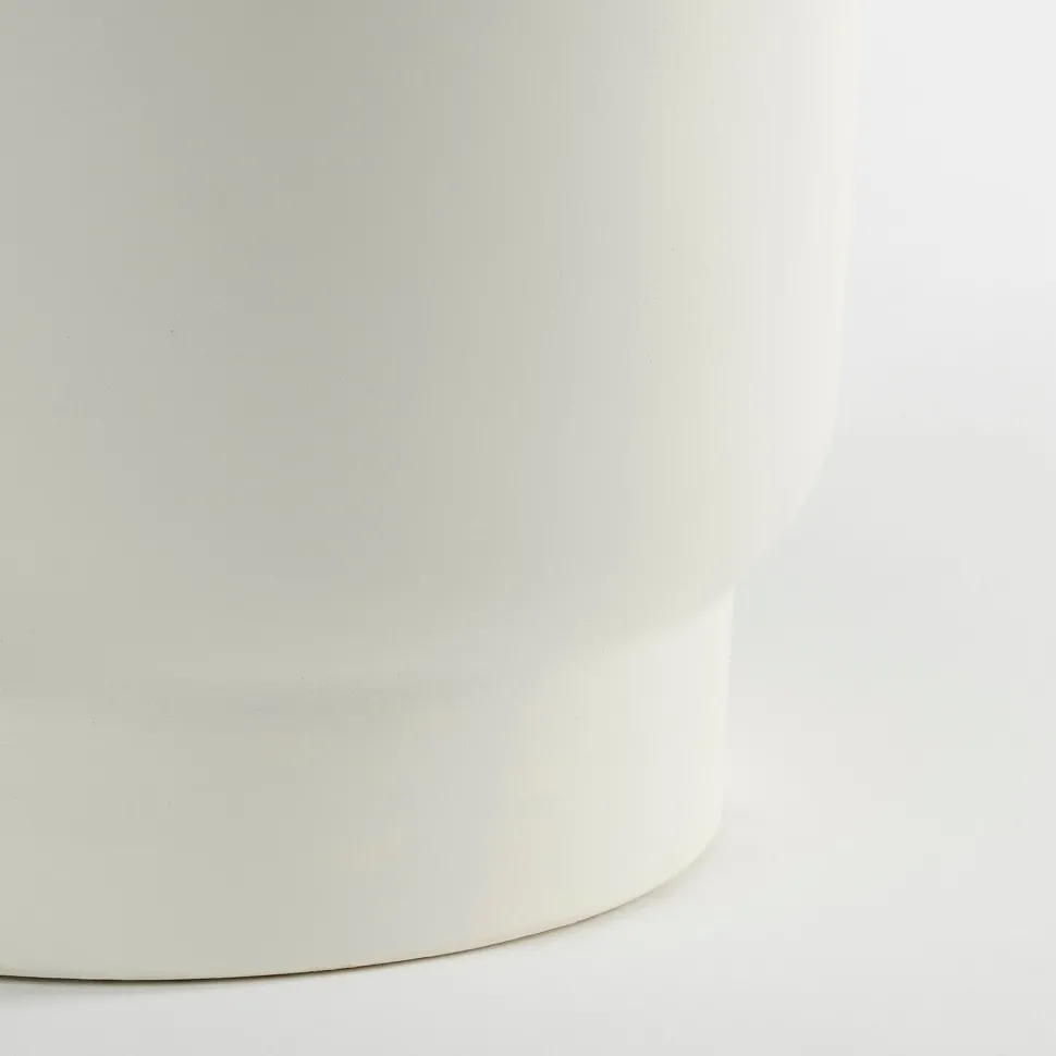 Modern white plant pot