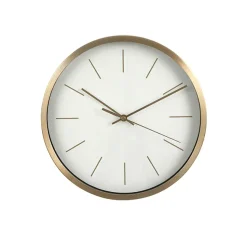 Modern white wall clock, 10 x 10″