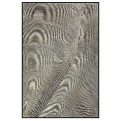 Monochrome leaf wall art, 24 x 36″