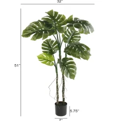 Monstera géant artificiel, 51″