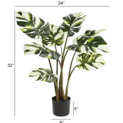 Monstera panaché artificiel, 32″