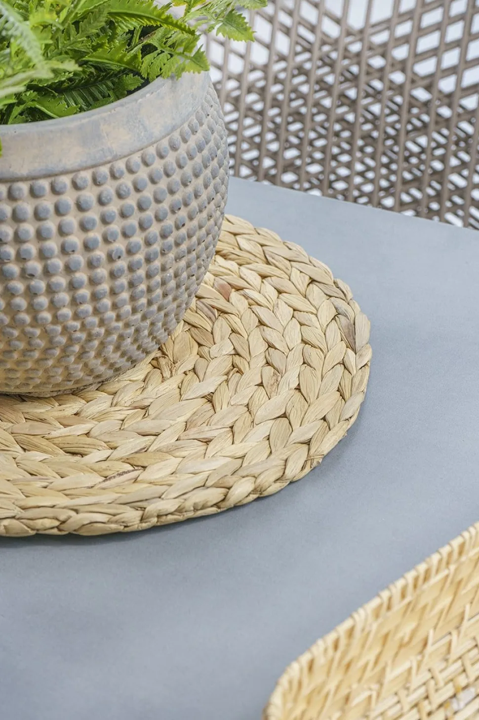 Napperon en jute fait main, 14″