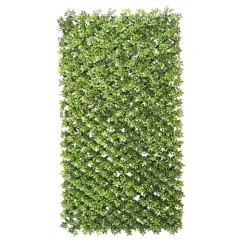 New privacy trellis (brown structure), 39 x 78″