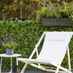 New privacy trellis (green structure), 39 x 78″