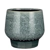 Ocean blue stoneware plant pot, 8 x 8,5"