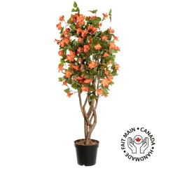 Orange artificial outdoor hibiscus tree