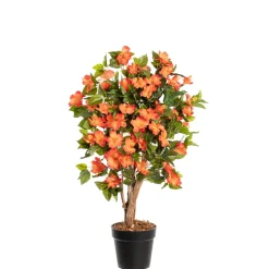 Orange artificial outdoor hibiscus tree