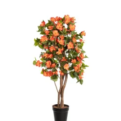 Orange artificial outdoor hibiscus tree