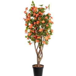 Orange artificial outdoor hibiscus tree