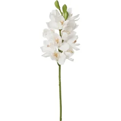 Orchidée cymbidium blanche artificielle, 27″