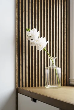 Orchidée cymbidium blanche artificielle, 27″