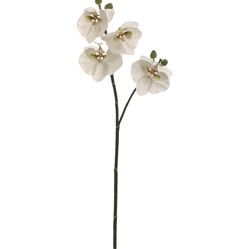 Orchidée papillon blanche artificielle, 32″