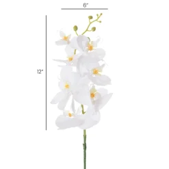 Orchidée phalaenopsis blanche artificielle, 33″