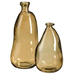 Organic recycled glass flower vase