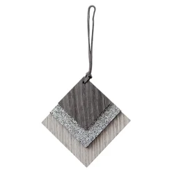Ornement losanges en bois, 4″