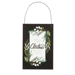 Ornement voeux de Noël sur plaque, 6″