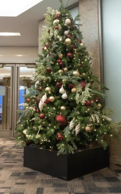 Ornements de Noël allongés blancs et dorés, 7″