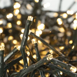 Outdoor 384 LEDs on green wire, warm white, 13′