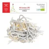 Outdoor 100 LEDs on white wire, warm white, 52,5′