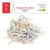 Outdoor 100 twinkling LEDs on white wire, warm white, 52.5′