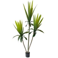 Outdoor artificial 3 trunks agave plant, 60″