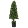 Outdoor artificial boxwood topiary, 29″
