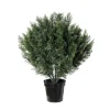 Outdoor artificial cedar topiary, 36″