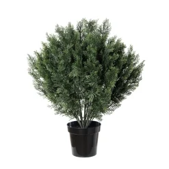 Outdoor artificial cedar topiary, 36″