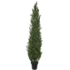 Outdoor artificial cedar shrub, 84″