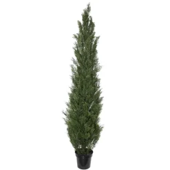 Outdoor artificial cedar shrub, 84″