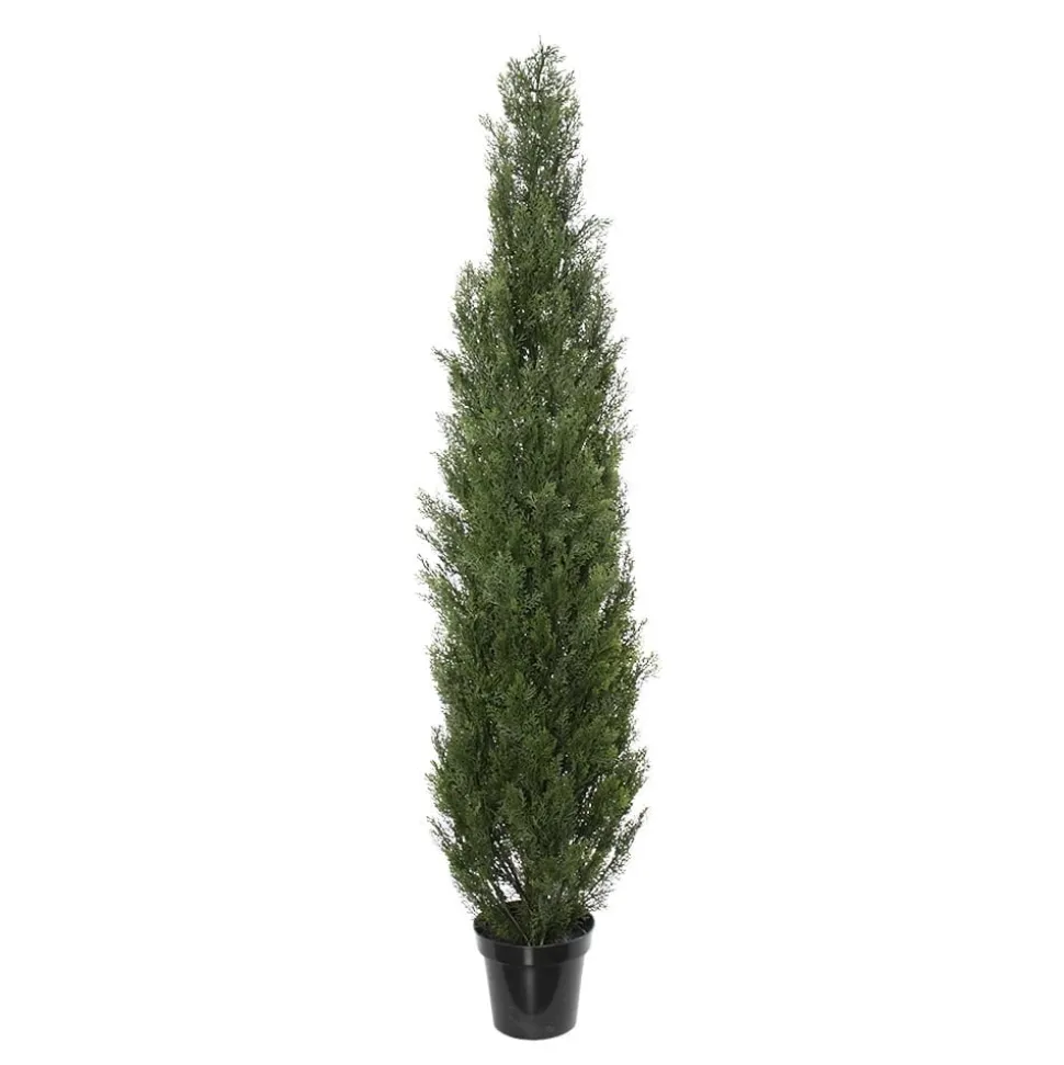 Outdoor artificial cedar shrub, 72″