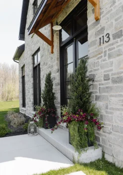 Outdoor artificial cedar shrub, 72″