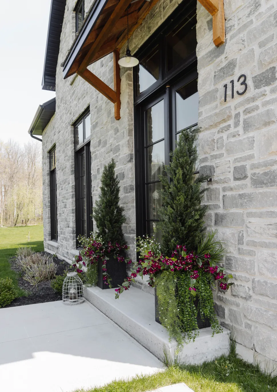 Outdoor artificial cedar shrub, 72″