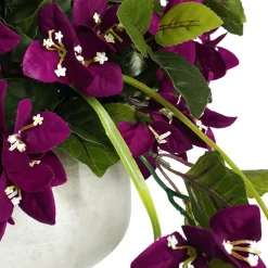 Outdoor artificial purple bougainvillea flower centerpiece, 12 x 12