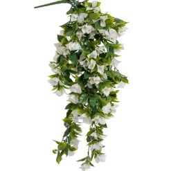 Outdoor artificial white bougainvillea bouquet, 35"