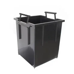 Outdoor brown plastic modern pot, 10,5 x 10,5"