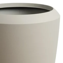 Outdoor chalk beige resin urn