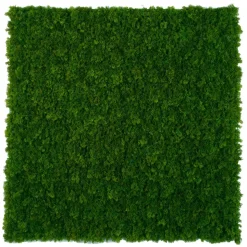 Outdoor fire-retardant dark green moss panel, 40 x 40"