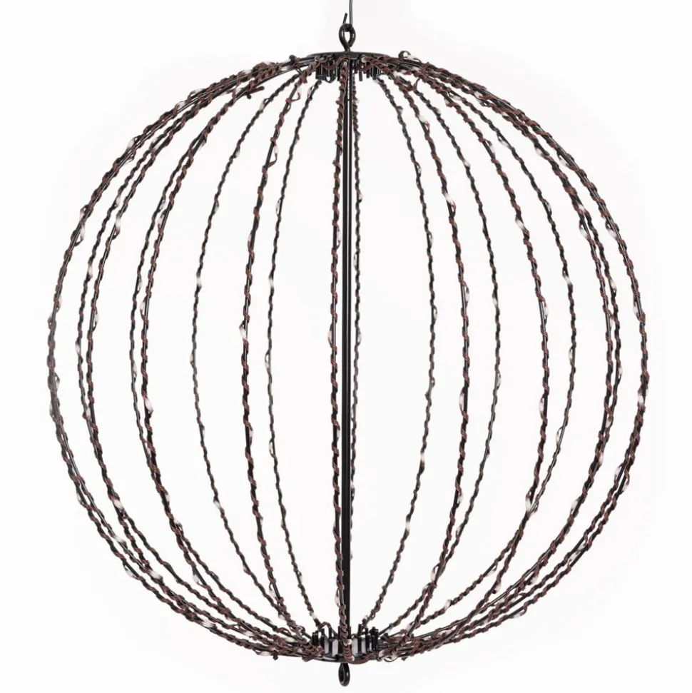 Outdoor metal ball with 200 LED lights, 19,5"