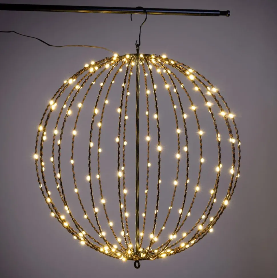 Outdoor metal ball with 200 LED lights, 19,5"