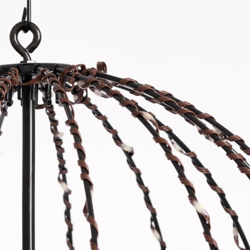 Outdoor metal ball with 200 LED lights, 19,5"