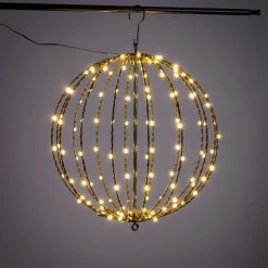 Outdoor metal ball with 128 LED lights, 15,5"