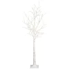 Outdoor white LED birch, warm white, 60″