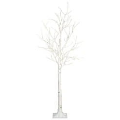Outdoor white LED birch, warm white, 60″