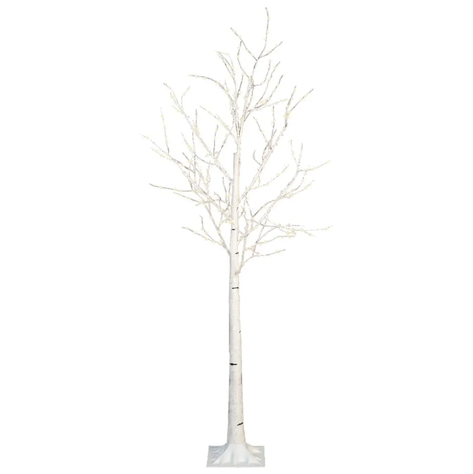 Outdoor white LED birch, warm white, 60″